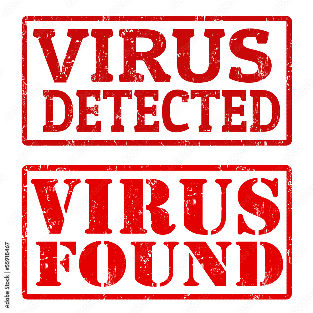 Virus Detected and Virus Found stamps Virus Detected and Virus Found stamps