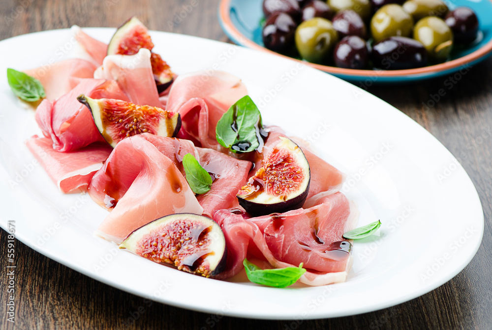 Prosciutto mit Feigen Prosciutto mit Feigen