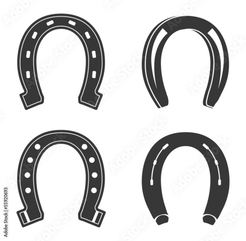 Set of Horseshoe icons isolated on white background