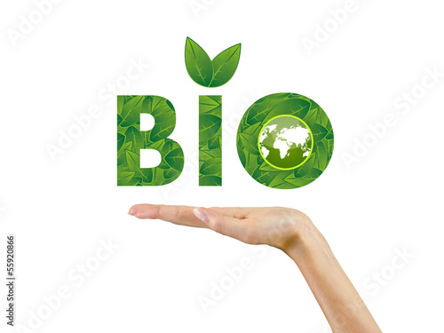 text bio in the palm of hand,ecology,background