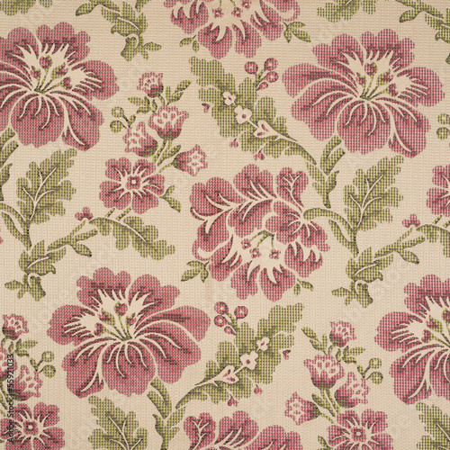 Fabric background with floral pattern