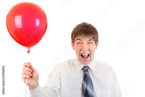 Young Man with Red Ball