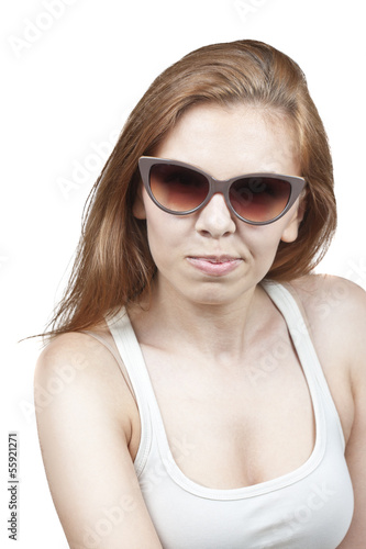 Girl and sunglasses © iskandarov