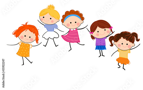 happy kids playing