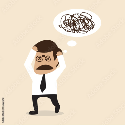 Businessman get confused