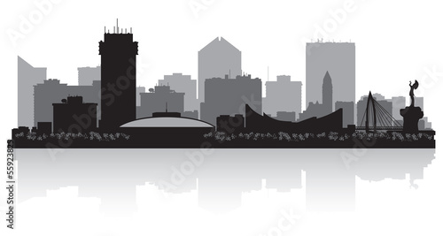 Wichita Kansas city skyline silhouette