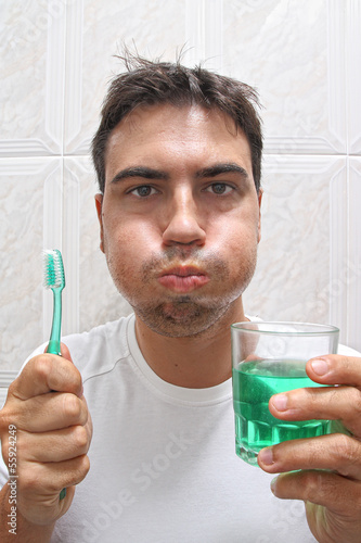 Obraz na płótnie cuidado dental w salonie