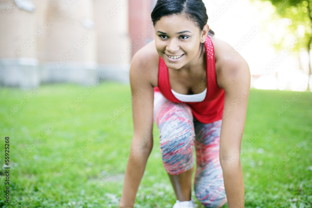 junge Frau macht Sport junge Frau macht Sport