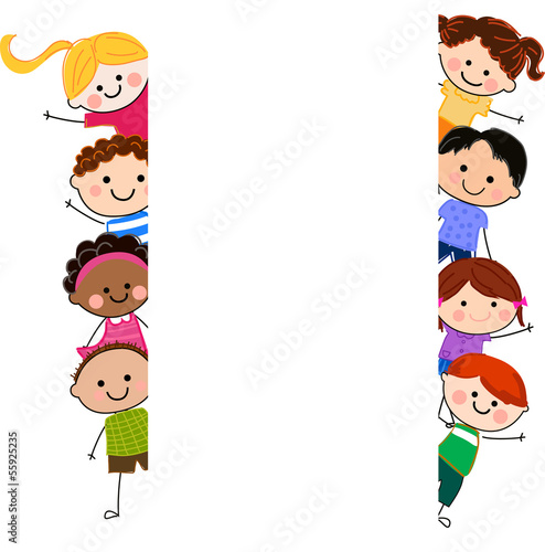 Group of children and frame