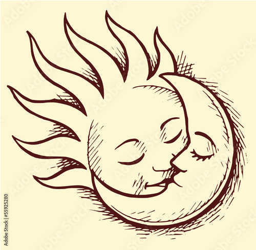 sole luna bacio