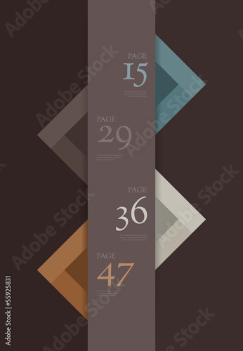 Vector template table of content