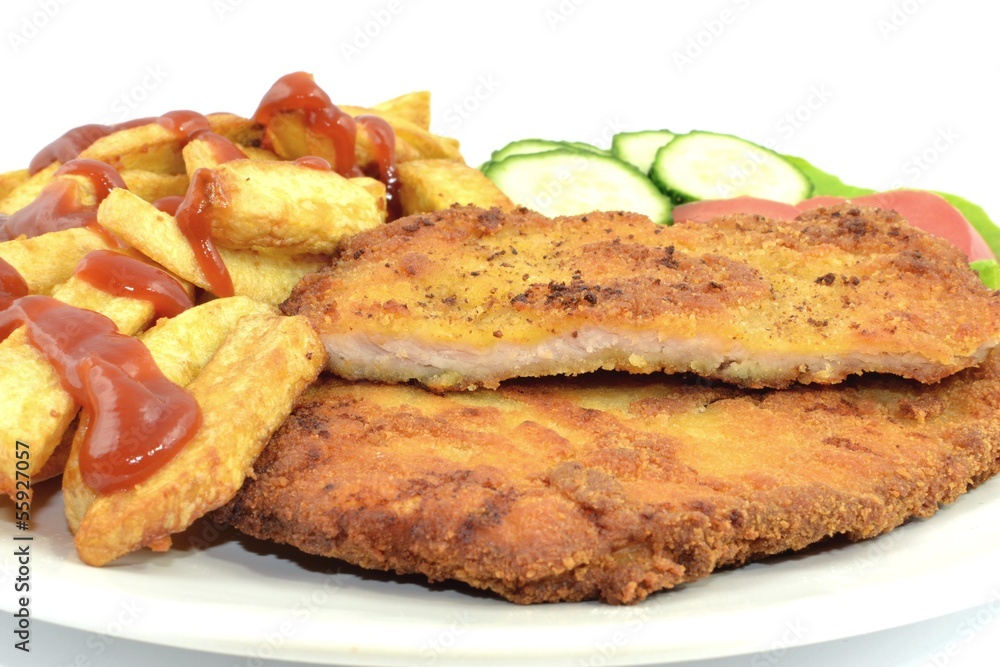 kotlet schabowy z frytkami kotlet schabowy z frytkami