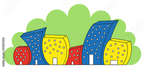 funny colored houses