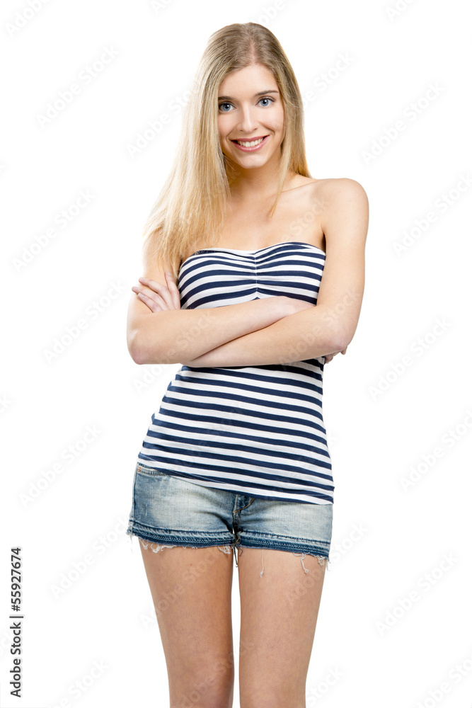 Beautiful blonde woman smiling Beautiful blonde woman smiling