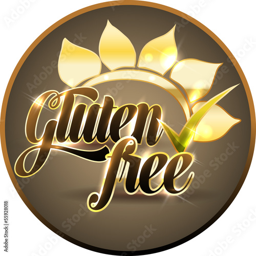 Gluten free design, symbol, bright and bold