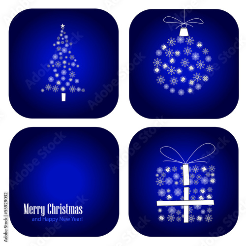 Vector christmas decoration card_2