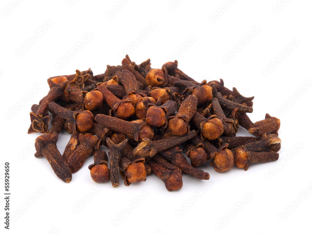 Cloves isolated on white background Cloves isolated on white background