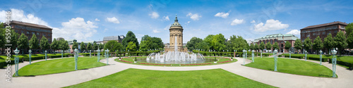 Mannheim Rosengarten und Wasserturm Panorama