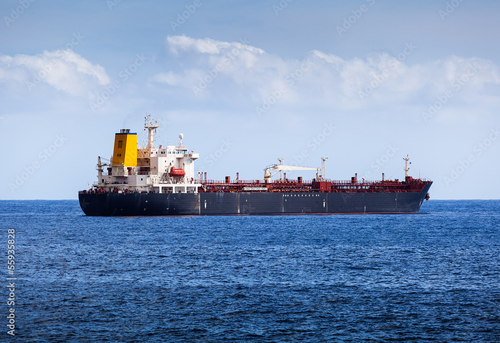 Big Chemical Tanker in the Atlantic Ocean