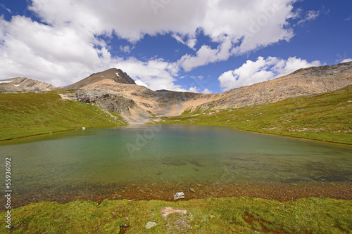 Alpine lake on a Sunny Day