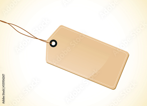 a brown tag label