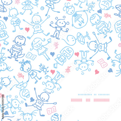 Vector playing children corner decor pattern background ornament