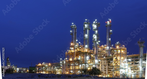 Night scene of Petrochemical factory