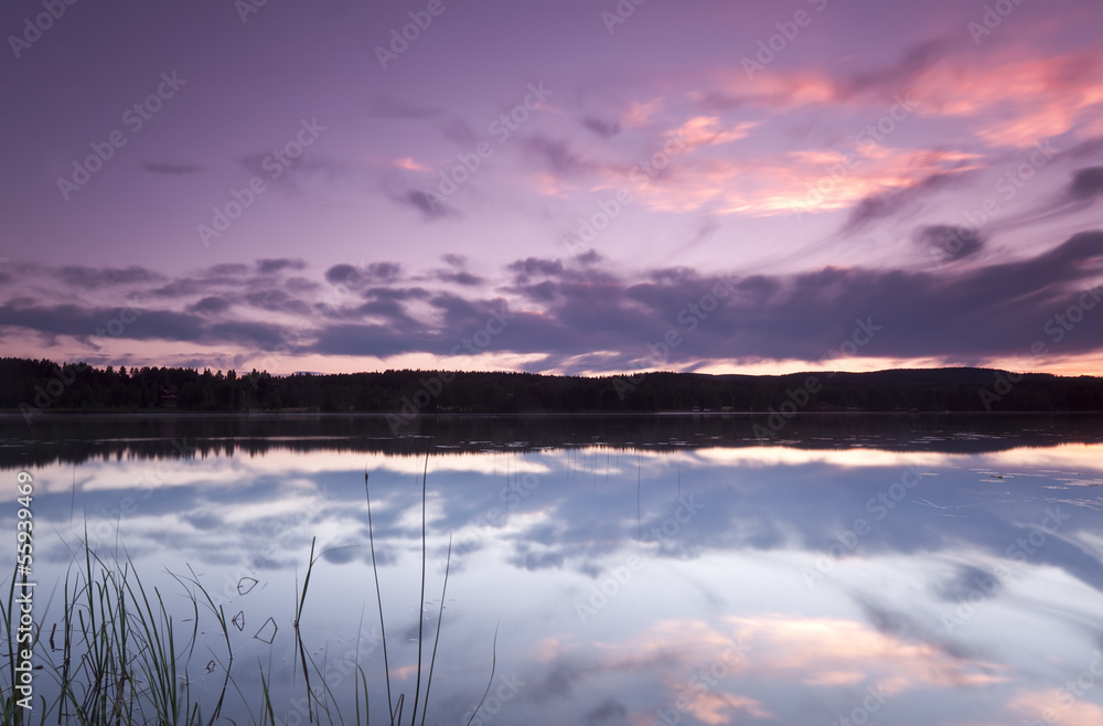 Lake saxen, Dalarna, Sweden, calm water