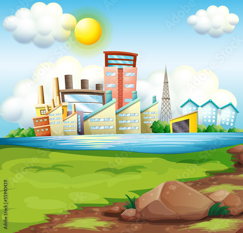 Factories near the river