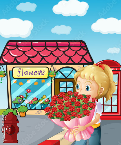 A girl from the flowershop