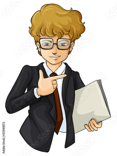 A handsome businessman