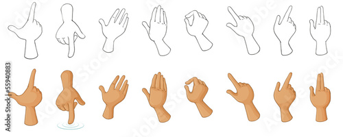 Different hand gestures