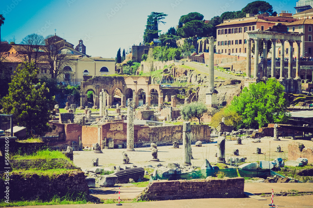 Roman Forum, Rome retro look