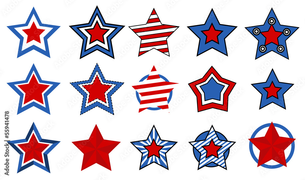 stars vectors for - 4th of july vector illustration