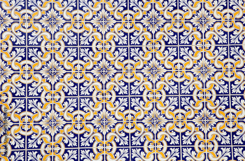 Colorful mosaic in Tavira, Algarve, Portugal