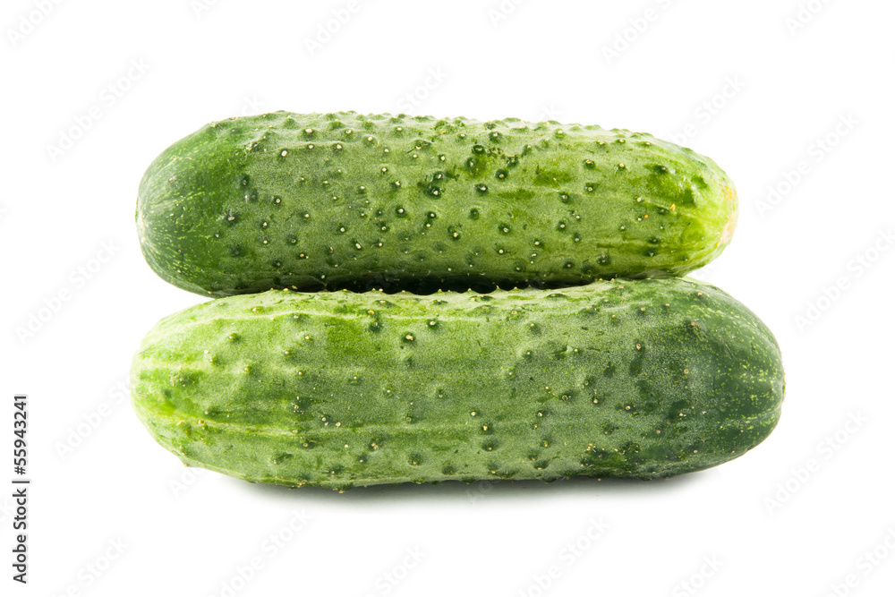ripe cucumber isolated on white background ripe cucumber isolated on white background