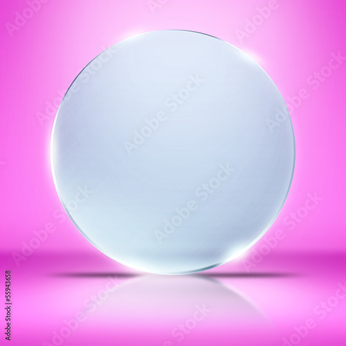 Photo of blank glass plate with copy space