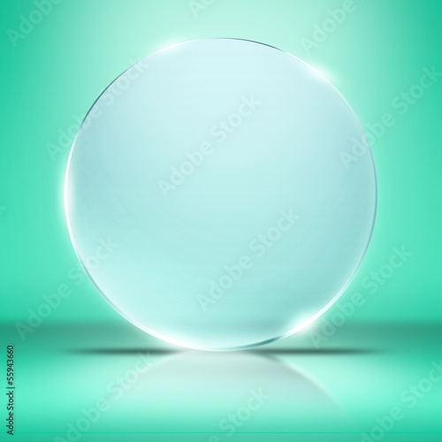 Photo of blank glass plate with copy space