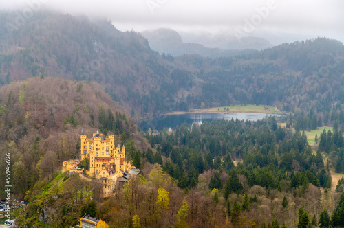 View of Hohenschwangau Castle in Bavarian Alps, Germany