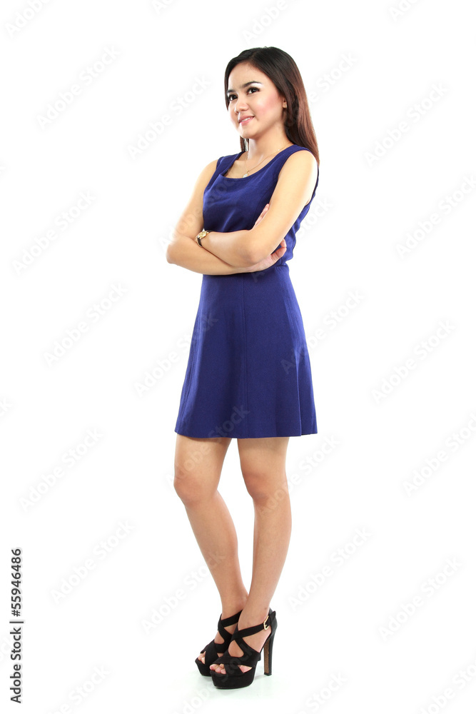 Portrait of beautiful young girl with arm crossed Portrait of beautiful young girl with arm crossed