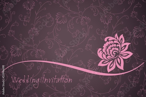 Fototapeta Naklejka Na Ścianę i Meble -  water lily , wedding card design, India