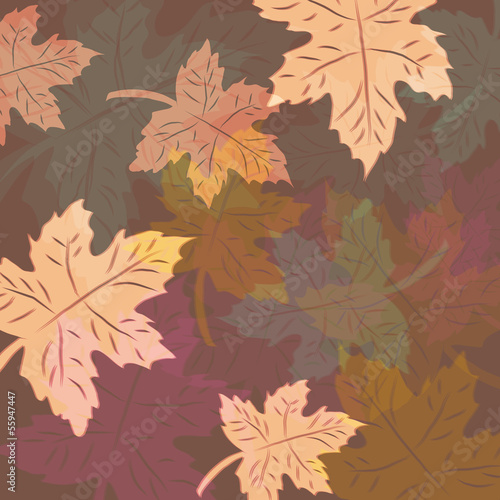 Vintage autumn background - leaves