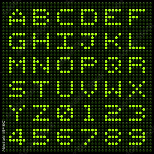 LED Alphabet and Numbers