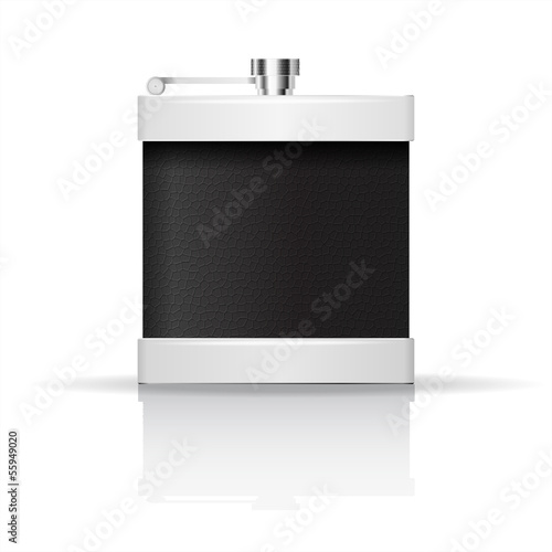 Hip flask wrapped in leather