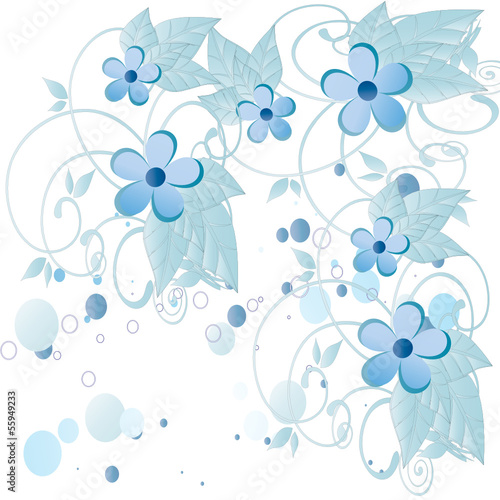 florals bleues