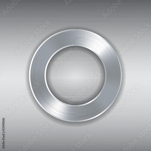 silver metallic circular border