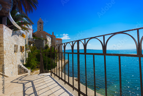 Fototapeta Naklejka Na Ścianę i Meble -  Beautiful cityscape of Croatia, the city of Rab