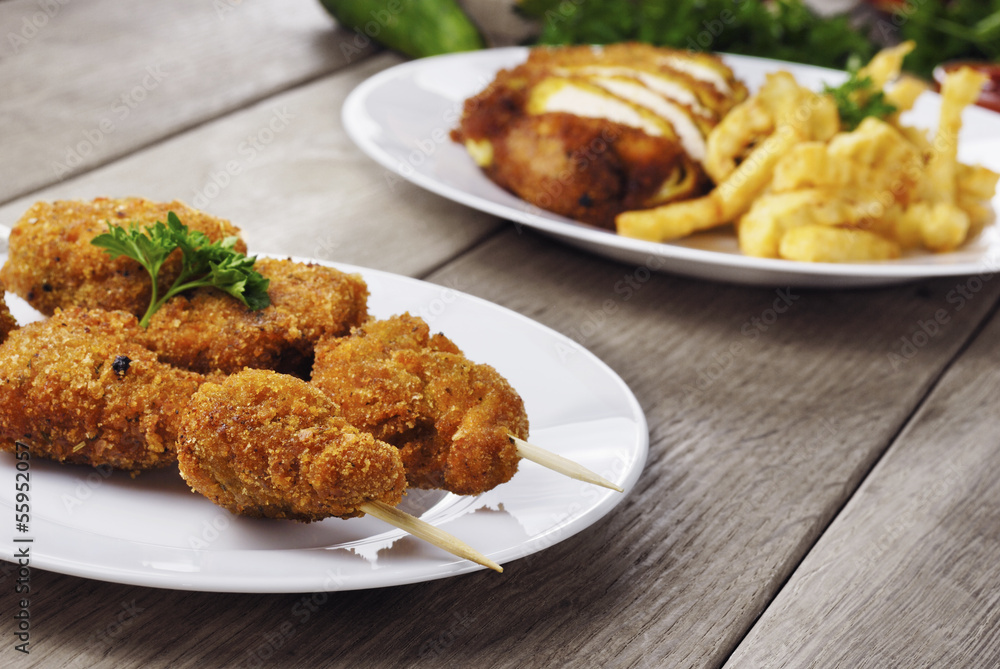 Tasty fried chicken kebob Tasty fried chicken kebob