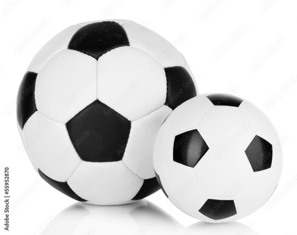 Soccer balls isolated on white Soccer balls isolated on white