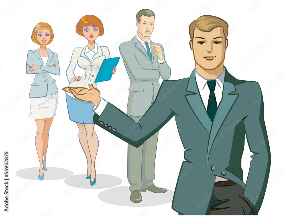 Fototapeta premium Businessman group standing